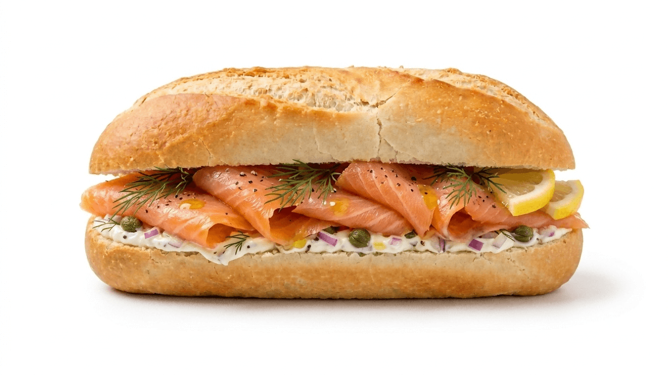 Broodje gerookte zalm