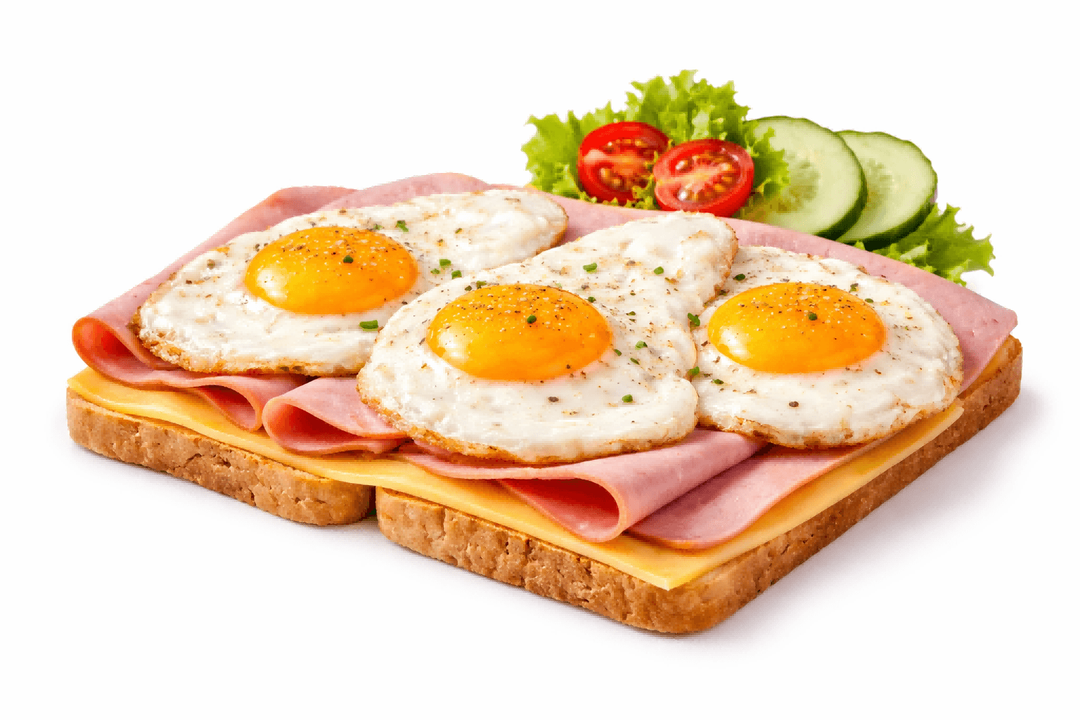 Uitsmijter ham & kaas